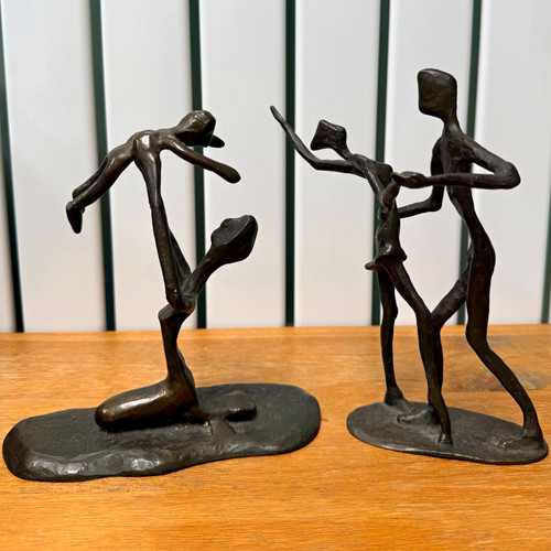 Pair vintage mid - of, mid-century