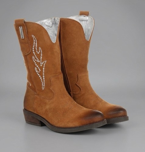 Monnalisa cowboy boots suede - monnalisa,