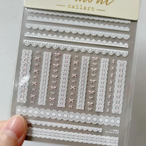 Embossed nail art stickers - 3d,
