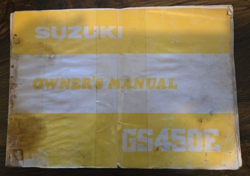 Suzuki gs450e owner manual - gs450e,