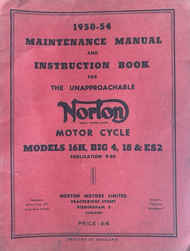 Norton models 16h - norton,