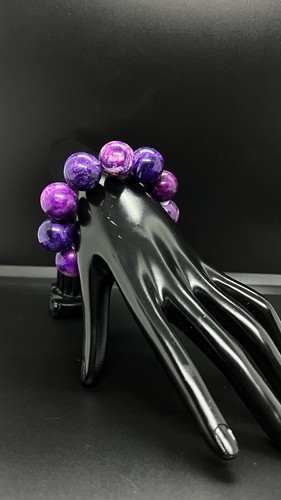 Large bead sugilite bracelet - large,