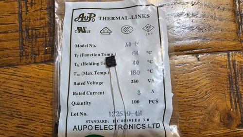 Thermal fuses aupo - f,