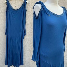 VINTAGE RAYON CREPE DECO 20’s style FLAPPER DRESS JANICE WAINWRIGHT M 12 14