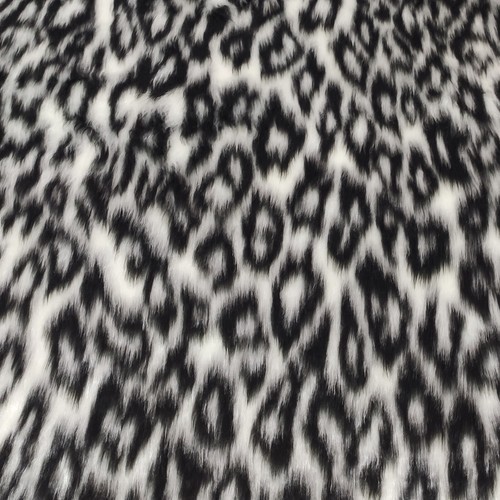 Snow leopard jacquard fur - snow,