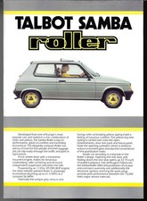 Talbot Samba Roller Limited