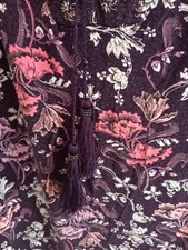 Bhs W Size 14 Purple Mix Jersey Long Tunic Fab With Leggings Beaded Neck Tie