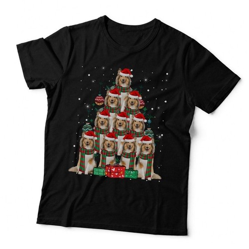 Rough collie christmas - christmas, tree