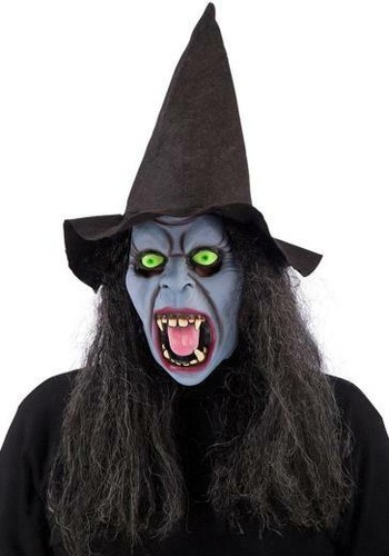 Latex screaming witch mask - latex,