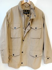 Men's Barbour Sapper Wax Multi Pocket Jacket Beige Size Large