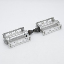 MKS RR-5 Pedals Japan Mikashima Used Road Bike Bicycle Racing Silver Retro