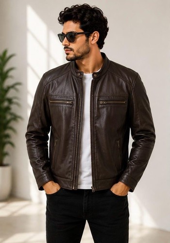 Men dark brown - brown, racer