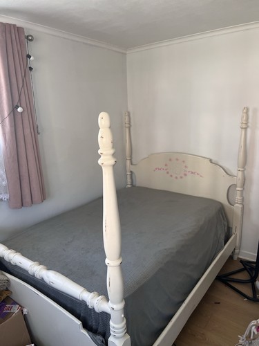 Wooden double bed frame - wooden,