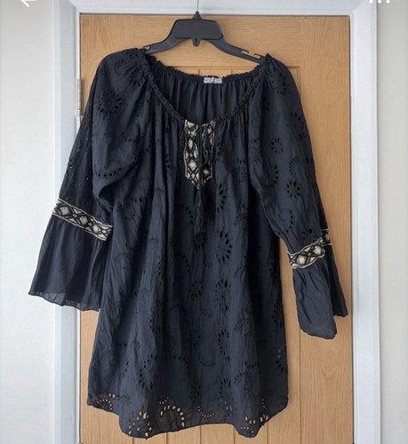 Ladies boho smock top - smock, one