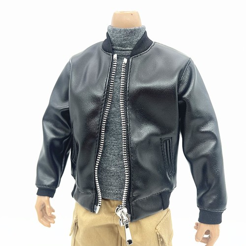 Black leather zipper - 1/6,