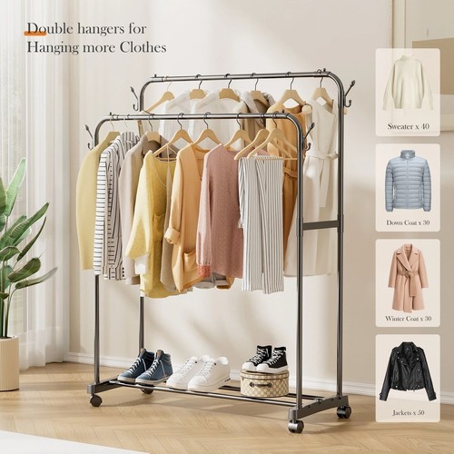 Double clothes rail - clothes, hanging