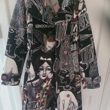 Desigual Lined Brocade Coat -