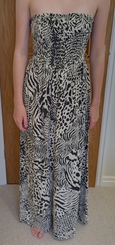 Ladies strapless maxi - , dress