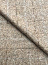 Wool & Cashmere Check Fabric Made In England, 5.2m length 