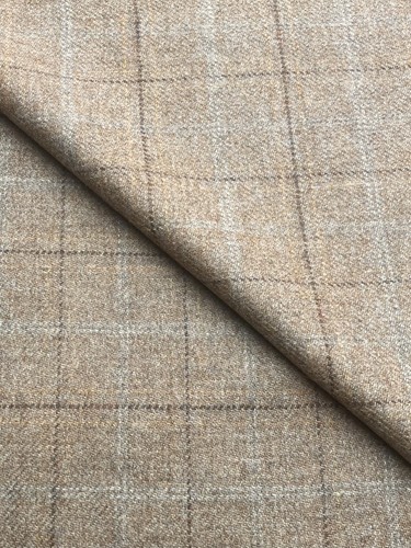 Wool cashmere check fabric - &,