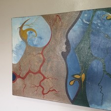 Vintage Surrealist  abstract  Oil Painting. By Brian Willey /Slade School