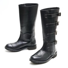 Commando Style Classic Police Motorcycle Gothic Emo Cruiser Boots UK7 EU40 US9.5