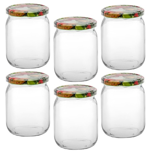 Glass jars 500ml set with - glass,