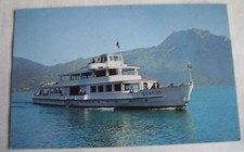 Vintage postcard 1970 Thunersee Switzerland - Beatus motor boat / cruiser / ship