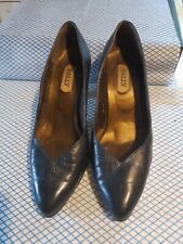 Bally Isobel Ladies Navy Leather Court Shoes UK7 D Width Very Good