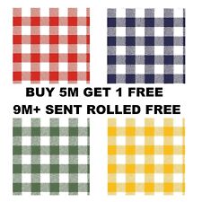 Classic Gingham Square Tablecloth Vinyl Oil Cloth Wipe/Clean PVC Fabric Material