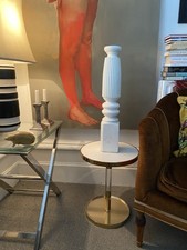 19th century Antique Architectural column baluster large wood candlestick 