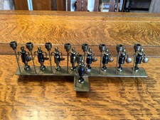 Vintage 1950’s Brass Hanukkah Menorah Maccabees Candle Holder Israel