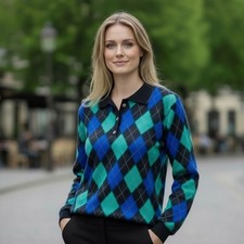 Vintage Harlequin Sweater S