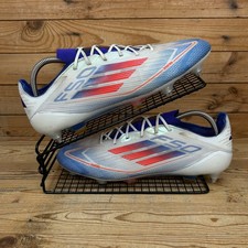 Adidas Football Boots Mens Size UK 10 F50 Elite Cloud White Solar Red Blue SG