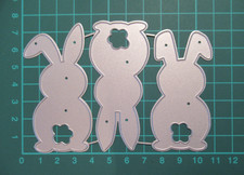 Set of 3 Rabbits Metal Cutting