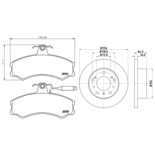 Mintex front brake discs - discs, &