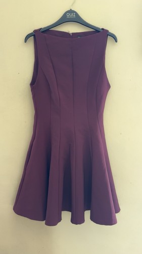 Zara dark purple skater dress - purple,