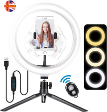 Meromore 10” LED Ring Light Tripod Stand & Bluetooth Remote Youtub LiveStreaming