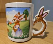 Vintage Avon Made Bunny Rabbit Easter Mug Sweet Ceramic Springtime Cup VGC [L4]