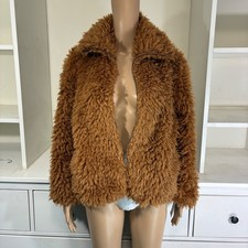 Bar III Womens Shaggy Faux Fur