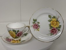 Delphine Bone China Tea Cup, Saucer & Plate Trio