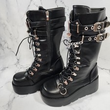 Gothic Black Platform Boots