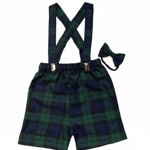 Black watch tartan - black, baby