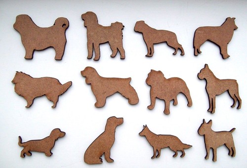Mdf wooden dog laser - dog,