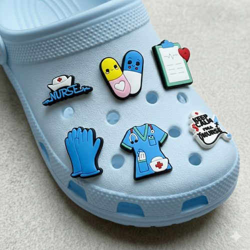 Nurse shoe charms - shoe, 6