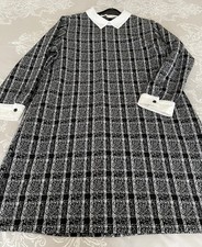 Primark Checkered Dress Black