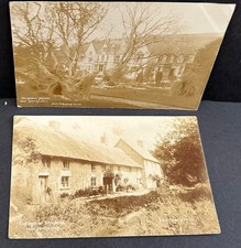 1909 Dorset postcards x 2 WINTERBOURNE STEEPLETON Manor & Cottages Hills Romney