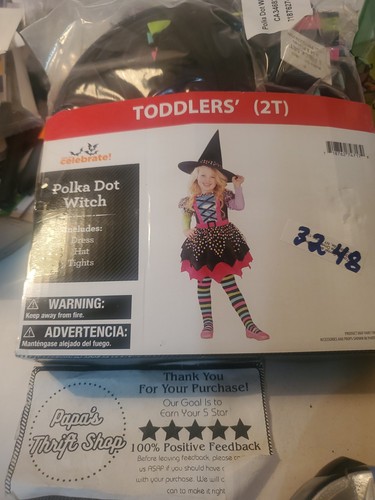 New polka dot witch halloween - new,