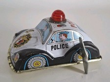 Japanese Hero Toy Tin Plate Wind Up VW Police Car.