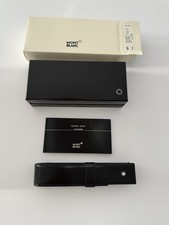 Montblanc Black Leather Pen Pouch Case Size 1